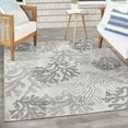 thumbnail image 4 of Nourison Garden Oasis Indoor/Outdoor Grey 5' x 7' Area Rug (5x7), 4 of 10