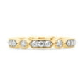 thumbnail image 2 of 1/2 ct. t.w Round Cut Lab Created Moissanite Diamond Milgrain Full Eternity Stackable Band Ring In 14K Yellow Gold Over Sterling Silver(G-H Color,VVS1 Clarity,0.50 Cttw)-6.5, 2 of 8