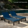 Jessica Outdoor Blue Chaise Lounge Cushions, Set of 2, Water Resistant