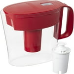Brita Small 5 Cup Water Filter Pitcher with 1 Standard Filter, BPA Free - Metro, Red