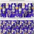 thumbnail image 2 of Soimoi Cotton Cambric Fabric Grapes,Wine Glass & Bottle Fabric Prints By Yard 42 Inch Wide, 2 of 7