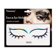 thumbnail image 3 of Pegatinas de maquillaje de ojos coloridas, delineador de ojos láser, cejas, pegatinas Led para la cara, calcomanías, decoración de tatuaje para fiesta y Festival, accesorio de maquillaje, 3 of 5