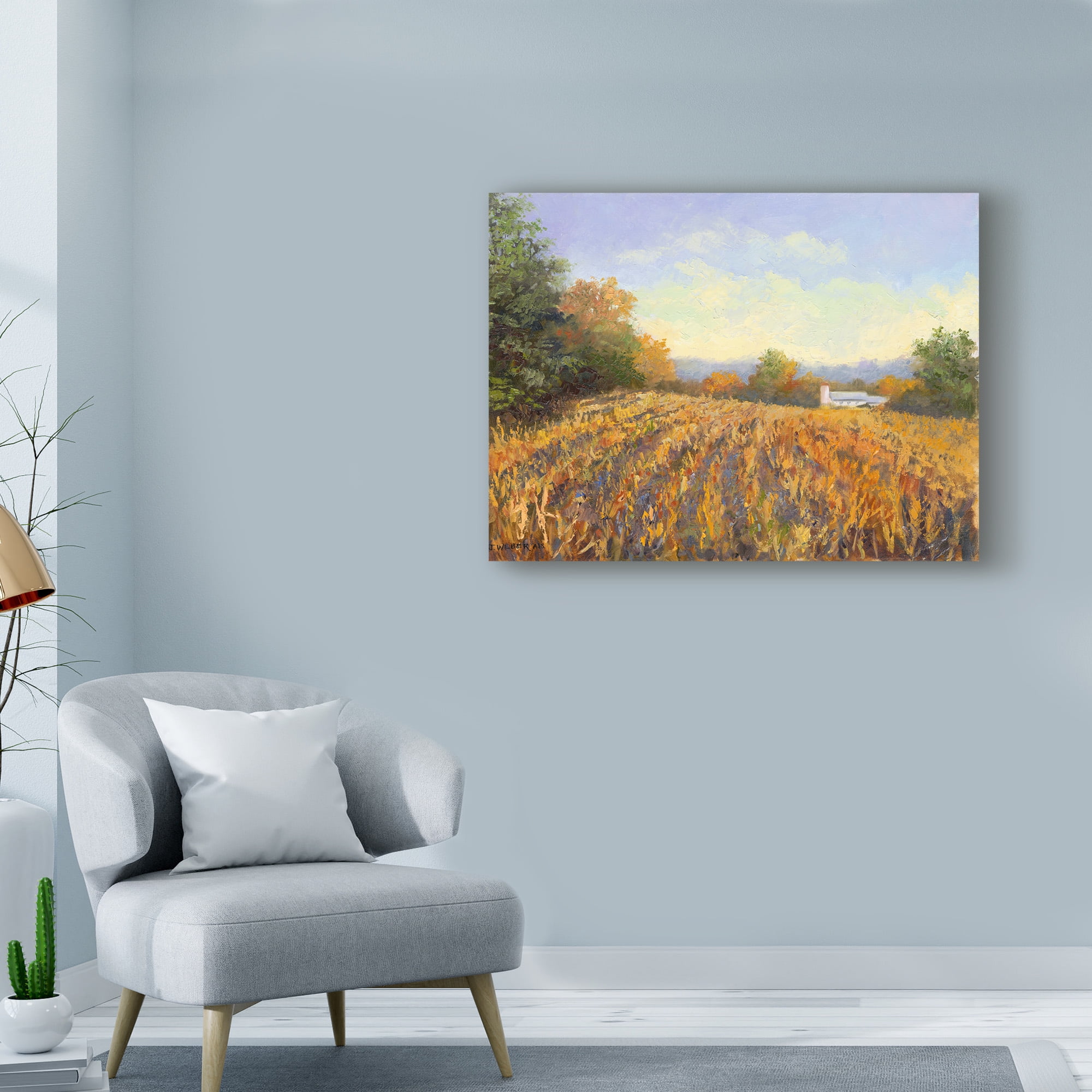 Trademark Fine Art 'Corn Rows' Canvas Art by Mary Jean Weber
