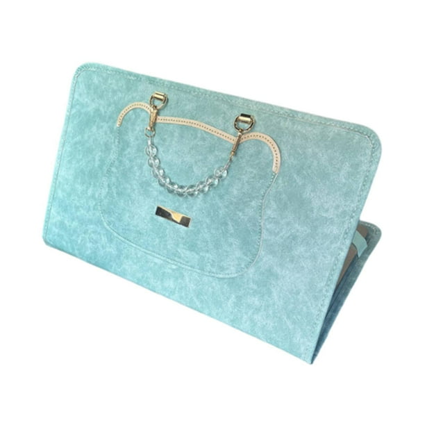 Funda para portátil, bolsa de almacenamiento para computadora, maletín, bolsa de transporte, funda con tapa, compacta Azul