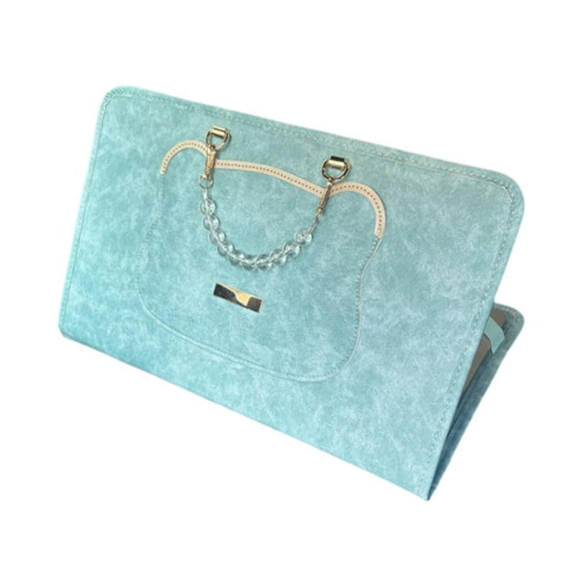BELOVING Laptop Sleeve Compact Shockproof Work Computer Bag Case Dustproof PU Leather Blue