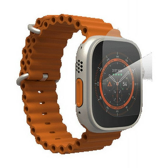 ZAGG InvisibleShield Ultra Clear – Compatible with Apple Watch Ultra Watch Size: 49mm Face - Film Screen Protector