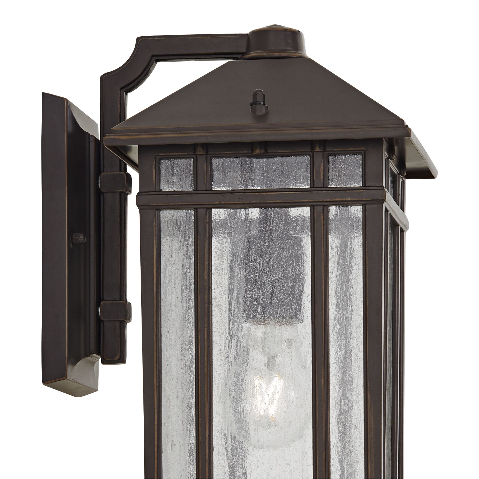 Kathy Ireland Sierra Craftsman 16 1/2" High Farmhouse Rustic Outdoor Wall Light Fixture Mount Set of 2 Oil Rubbed Bronze Finish