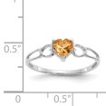 thumbnail image 5 of Primal Gold 10 Karat White Gold Geniune Citrine Birthstone Ring, 5 of 7