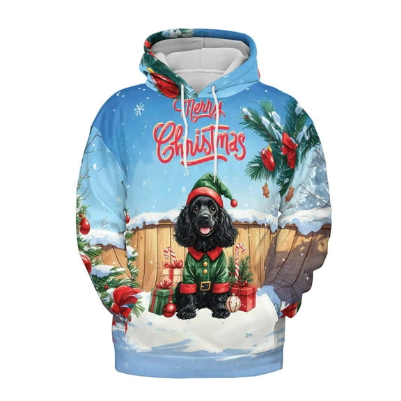 Merry Christmas Woofmas Xmas Noel Cocker Spaniel Elf Candy Cane Snow All Over Print 3D Hoodie Unisex Merch Hoodies Cockers Dog Lover Gifts - 13017