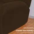 thumbnail image 5 of Clearance! 4-Piece Super Soft Recliner Cover Milk Silk Fitted Recliner Chair Cover Solid Color Recliner Sofa Cover Washable Furniture Protector on Clearance Coffee, 5 of 8