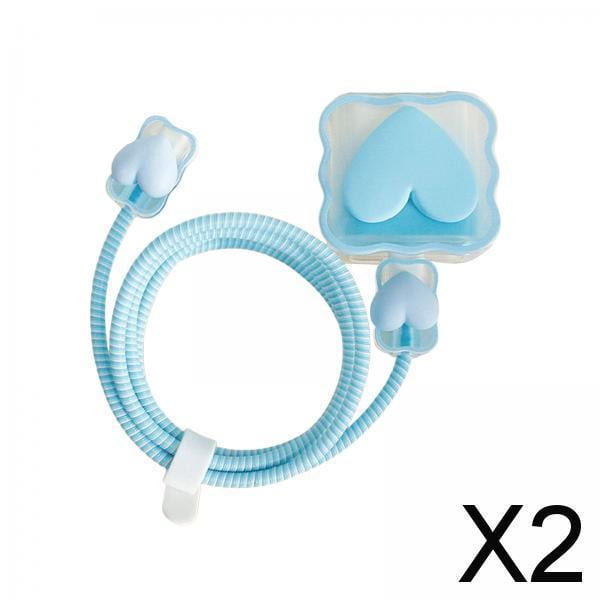 Cubiertas para Cables de Cargador, Protector Elegante para Carga Rápida 2 piezas