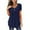 Blue, variant on ZKCCNUK Women's Summer Solid Color Round Neck Button Pleated Short Sleeve Tops Summer Plus Size Tops 2026