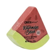 (4 pack) Onyx Bathhouse Watermelon Splash 4 oz Shaped Bath Bomb, Red, Green