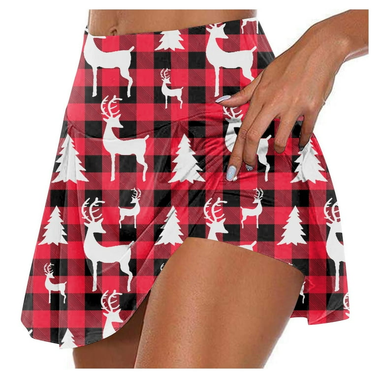Plaid women's golf skirt sales