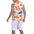 thumbnail image 2 of Honeii Flowers Birds And Butterflies print basktball shirt for men and women, Unisex basketball jersey for Theme party-Small, 2 of 6