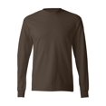 thumbnail image 2 of Hanes - Authentic Long Sleeve T-Shirt - 5586 - Dark Chocolate - Size: S, 2 of 3