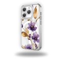 thumbnail image 1 of iPhone 15 Pro Max Clear Design Case - Purple Wildflower, 1 of 5