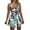 Blue, variant on Ichuanyi Clearance Womens Jumpsuits, Women Fashion Bandage Backless V-Neck Sleeveless Casual Printing Short Jumpsuit