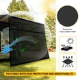 Ktaxon RV Awning Shade Screen with Zipper 8'x14'',Black Mesh RV Awning