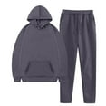 thumbnail image 6 of Huankd Womens Sweatsuits 2 Piece Set 2026 Casual Winter Long Sleeve Hoodie Loose Wide Leg Sweatpants Spring Tracksuit Dark Gray XL, 6 of 8