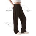 thumbnail image 2 of Pantalones deportivos FAIABLE de pernera ancha, unisex, mezcla de algodón marrón, 2 of 6