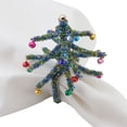 thumbnail image 3 of Saro Lifestyle Beaded Christmas Tree Napkin Ring (Set of 4), 3 of 5