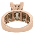 thumbnail image 4 of 10K Rose Gold Round & Baguette Cut Diamond Rectangle Engagement Ring 1 Ct., 4 of 5