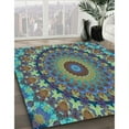 thumbnail image 3 of Ahgly Company Machine Washable Indoor Rectangle Transitional Mint Green Area Rugs, 8' x 10', 3 of 7