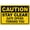 Warning Sign 4, variant on Caution Stay Clear Gate Opens Toward You Sign - 12×8 Inches, Aluminum Tin Warning Sign, Home Outdoor Garden Gate Safety Decor