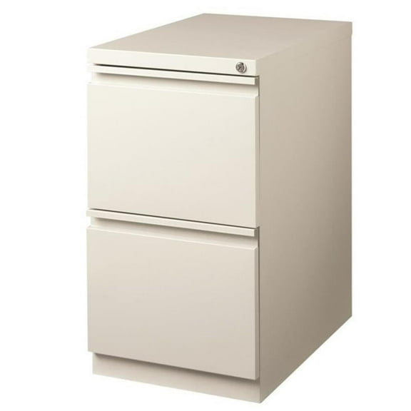 Hirsh Industries 20" Deep 2 Drawer Mobile File Cabinet File in Light Gray CA2