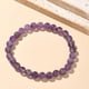 thumbnail image 2 of Pulsera de amatista con cuentas (1 unidad). Pulsera elástica de amatista natural con cuentas redondas. Conjunto de pulseras multicapa., 2 of 4