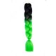 thumbnail image 1 of Nvzi Extensiones de cabello para trenzar para mujer, 6 paquetes de 100 g/paquete, 60 cm (24 pulgadas), cabello sintético resistente al calor para trenzas de ganchillo, de negro a verde fluorescente., 1 of 2