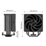 مبرد هواء PCCooler RZ400-BKNWNX-GL 230W TDP CPU، أسود