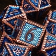 thumbnail image 2 of Cusdie Metal DND Dice Set, 7 die Metal Polyhedral D&D Dice Set Serrated Edge Dice for DND Dungeons and Dragons TTRPG Role Playing Games, 2 of 5