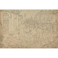 thumbnail image 2 of Edward Francis Burney 24x17 Gold Ornate Framed and Double Matted Museum Art Print Titled - Study for St. Paul at Ephesus, 2 of 4