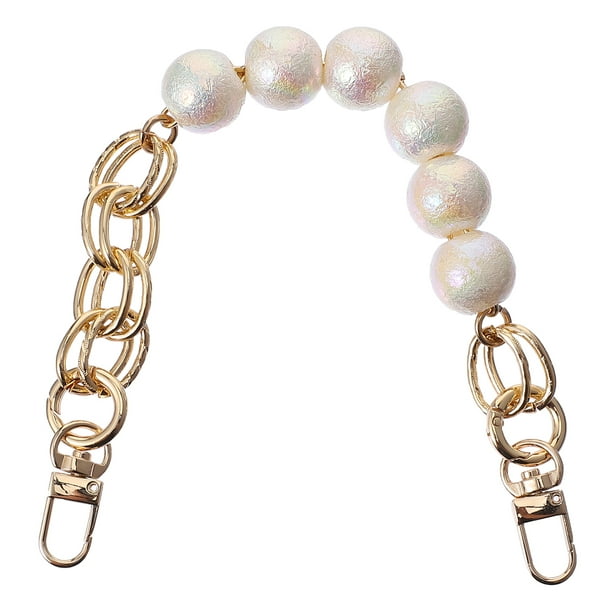 Cadena para bolso de mano de mujer, exquisita cadena de moda con perla, cadena para bolso de señora