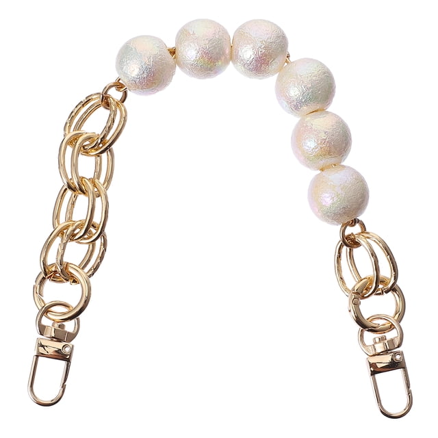 Cadena para bolso de mano de mujer, exquisita cadena de moda con perla, cadena para bolso de señora