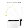 thumbnail image 4 of Bote de basura para cocina baño oficina Acero Inoxidable blanco 30 L con tapa y pedal EKO Madison, 4 of 5