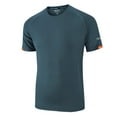 thumbnail image 2 of Agkizg Men Athletic T Shirts Solid Color Short Sleeve Crew Neck Tops Quickly Dry Gym Workout Casual Daily Wear, 2 of 3