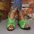 thumbnail image 4 of Cute Sandals for Women,Walking Sandals Women,Summer Shoes for Women,Women's Sandals,Wedge Sandals,Women's Solid Color Flat Bottomed Casual Beach Shoes, Sandals, Women's Shoes,Green,6.5, 4 of 5