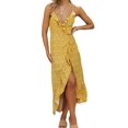 thumbnail image 1 of Womens Sexy Floral Strappy Midi Split DressM, 1 of 4