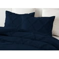 thumbnail image 3 of DNG Creations 1 Piece Diamond Ruffle Comforter 100% Egyptian Cotton, 800TC - Solid Navy Blue Colour - Super Soft 550 GSM All Season ( Oversized King - Size ), 3 of 6