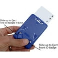 thumbnail image 4 of GFDYREE Hard Plastic 3 Card Badge Holder with Retractable Reel - Retracting ID Lanyard Features Belt Clip & Carabiner - Rigid Vertical CAC Holder - Top Load Holds Three Cards by (Royal Blue), 4 of 7