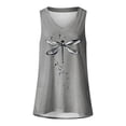 thumbnail image 3 of Women's Tanks Summer V Neck Tank Tops For Women Casual Cute Sleeveless Graphic Printed Shirt Everyday Wear with Print Grey XXL, 3 of 4