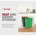thumbnail image 6 of Rev-A-Shelf RV-18KD-1918C-S Double 35 Qt Pullout Trash Cans, Green/Black, 6 of 11