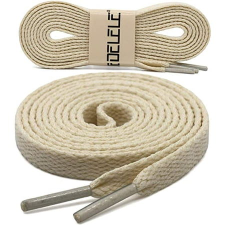 

Wish 2 pairs of flat shoe laces suitable for skateboard shoes and sports shoes 59.06 Inch（Beige） S3039