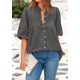 thumbnail image 3 of Blusa PRETTYGARDEN para mujer, verano 2025, manga corta, cuello en V, 3 of 8