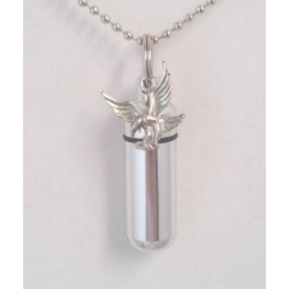 Patriotic Eagle Cremation Urn Keepsake with Velvet Pouch & Fill Kit