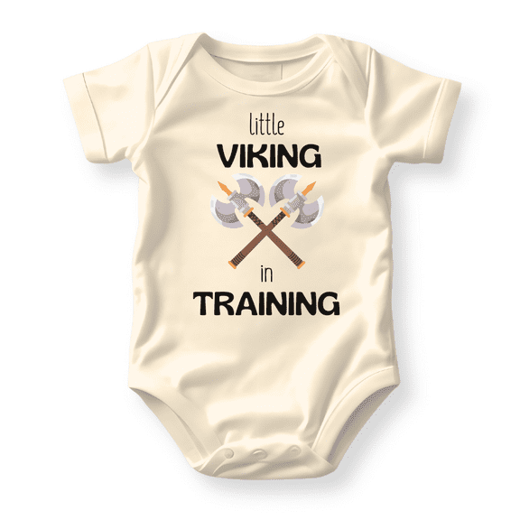 Little Viking In Training Custom Kid Tshirt Baby Announcement Baby Outfit for Baby Gift for Baby Shower Gift for Pregnancy Reveal 0-3m Natural