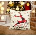 thumbnail image 5 of Christmas Throw Pillow Covers 18x18 Inch Set of 4, Linen Christmas Pillowcase Black and Red Buffalo Plaid Pillow Case for Home, 5 of 6